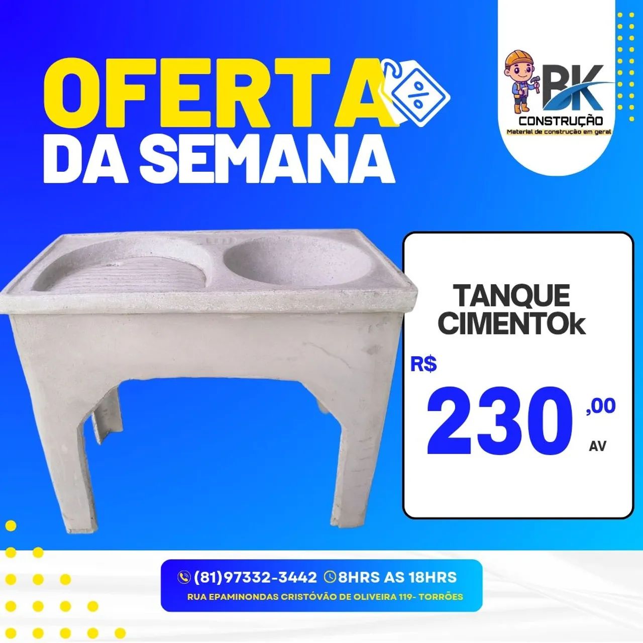 TANQUE EM CIMENTO NOVO 