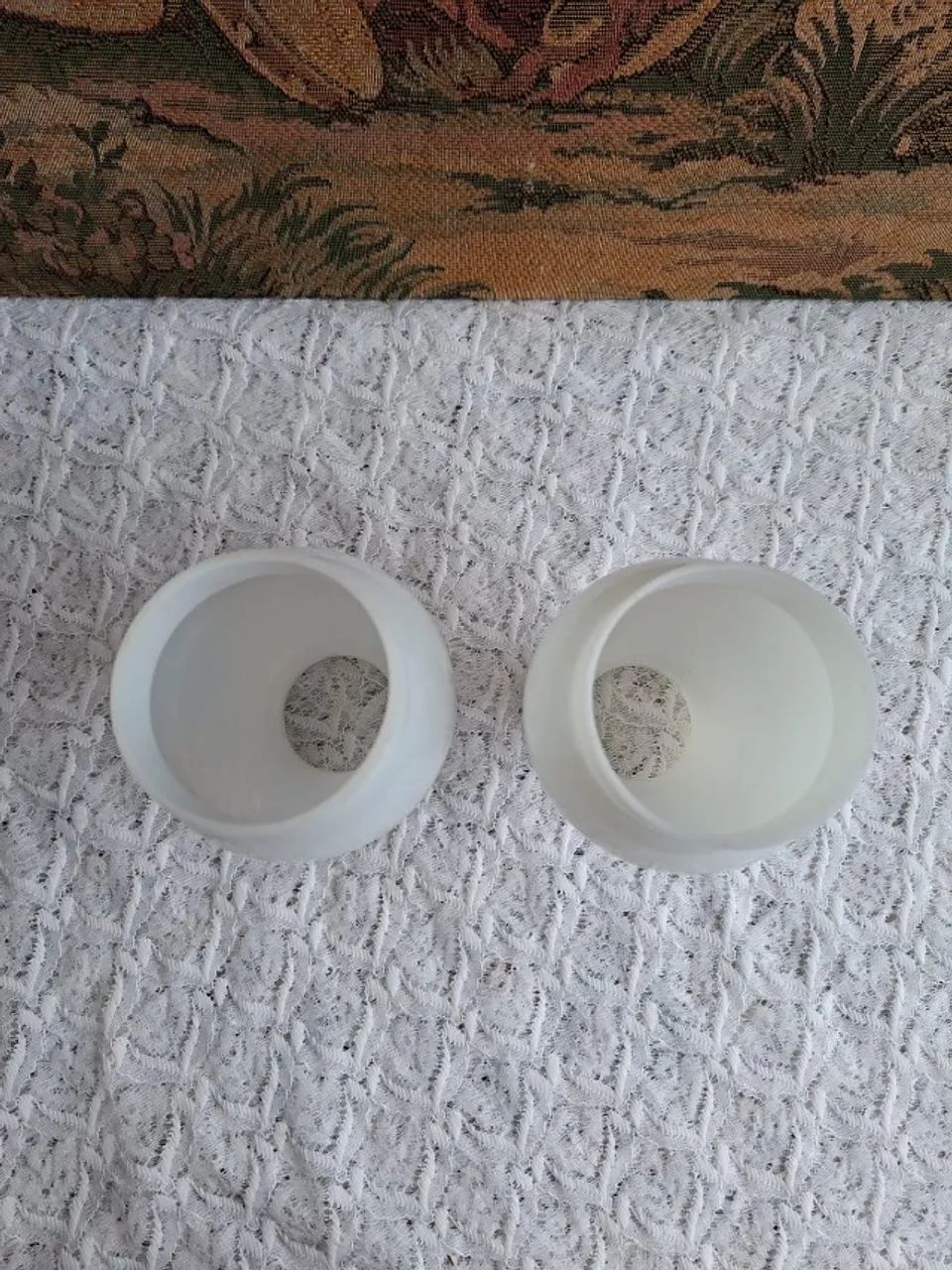 Dupla de cúpulas em opalina  - Foto 2