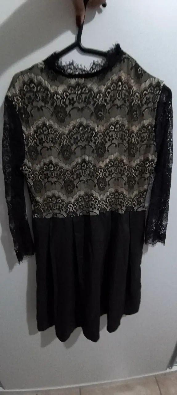 Vestido manga longa tipo tule  - Foto 2