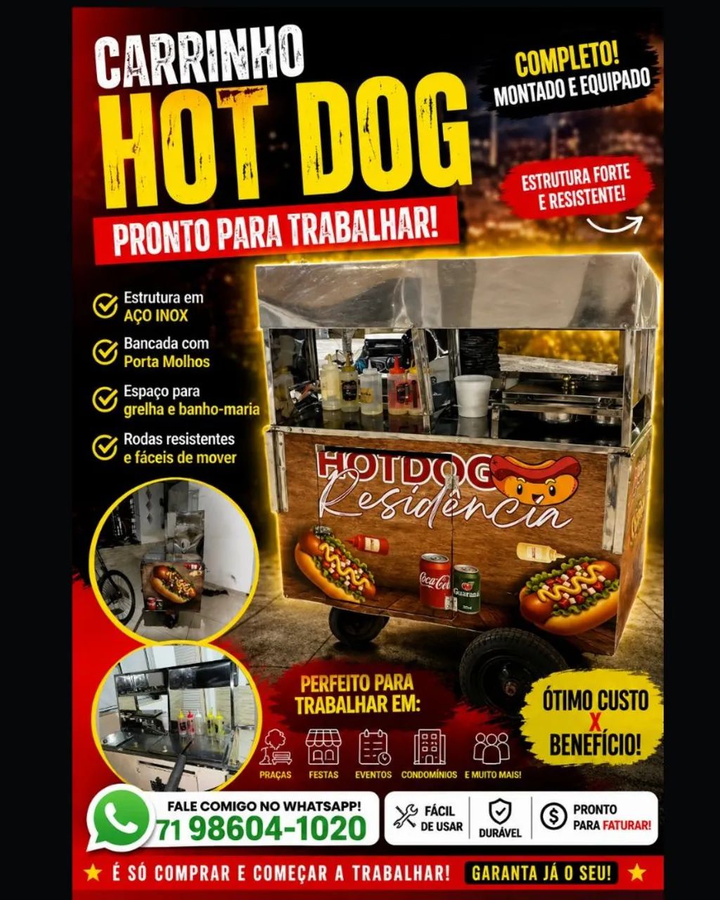 Carinho de Hot Dog