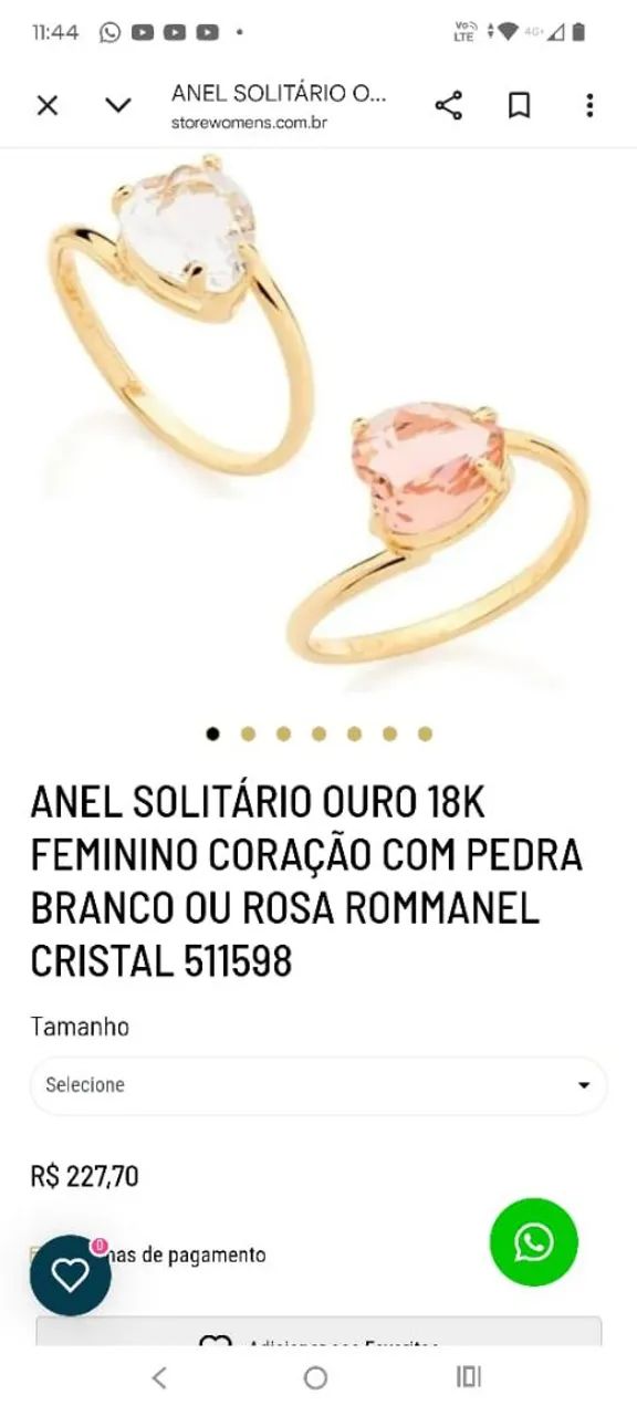 Semi jóia Rommanel anel N°17 IMPECÁVEIS  - Foto 4