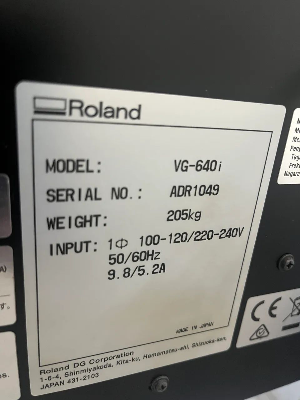 Impressora Roland 640 Truevis416602497305825283