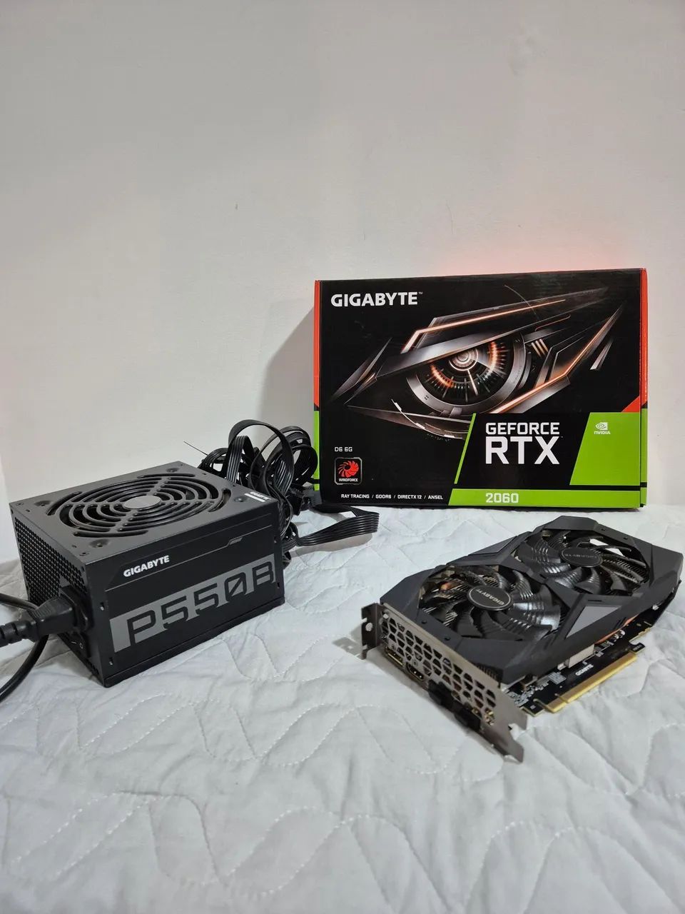 Placa Geforce RTX 2060 + fonte P550 Gigabyte  - Foto 2
