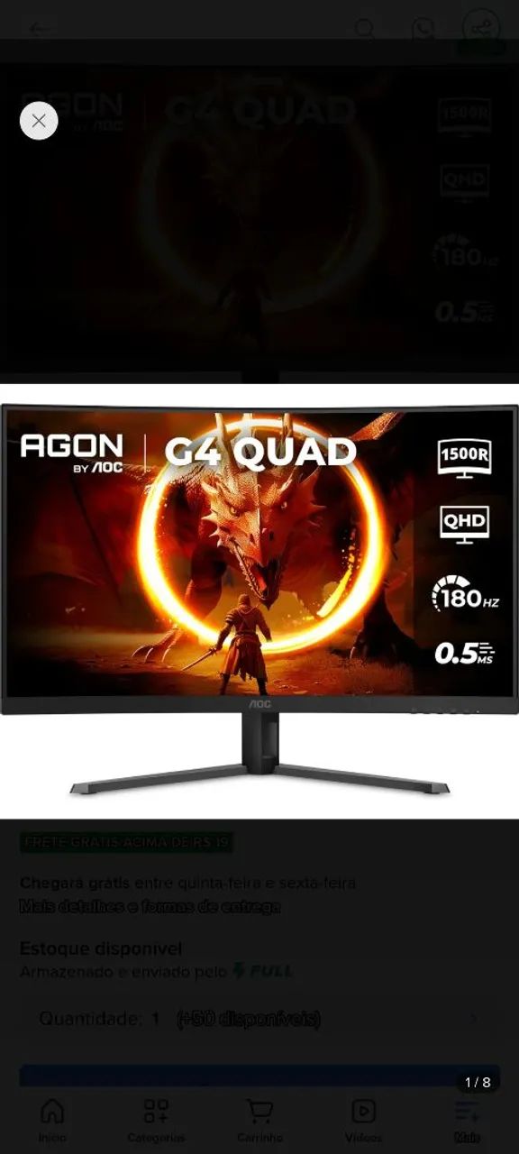 Monitor AOC games 32 polegadas - Foto 4