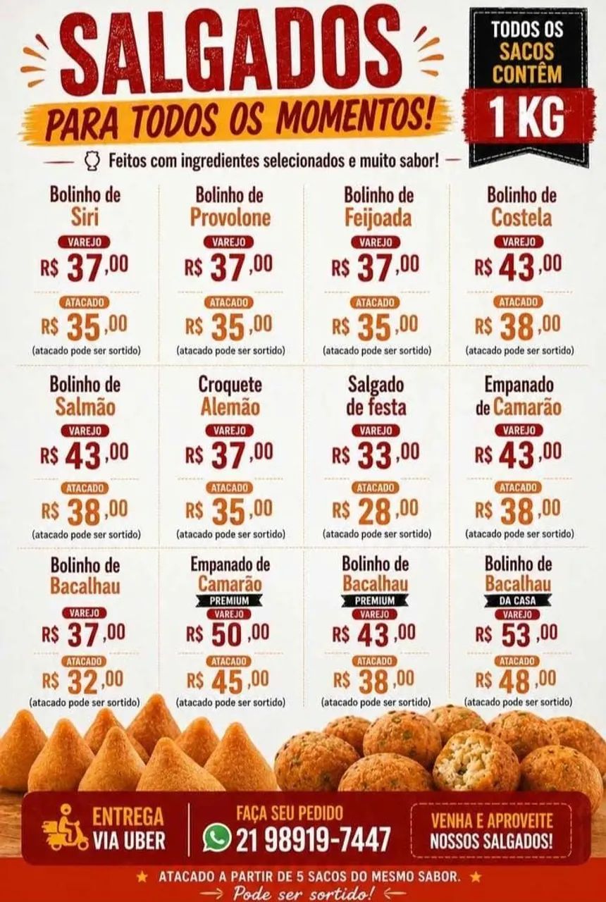? Bolinho de bacalhau e muito mais ?