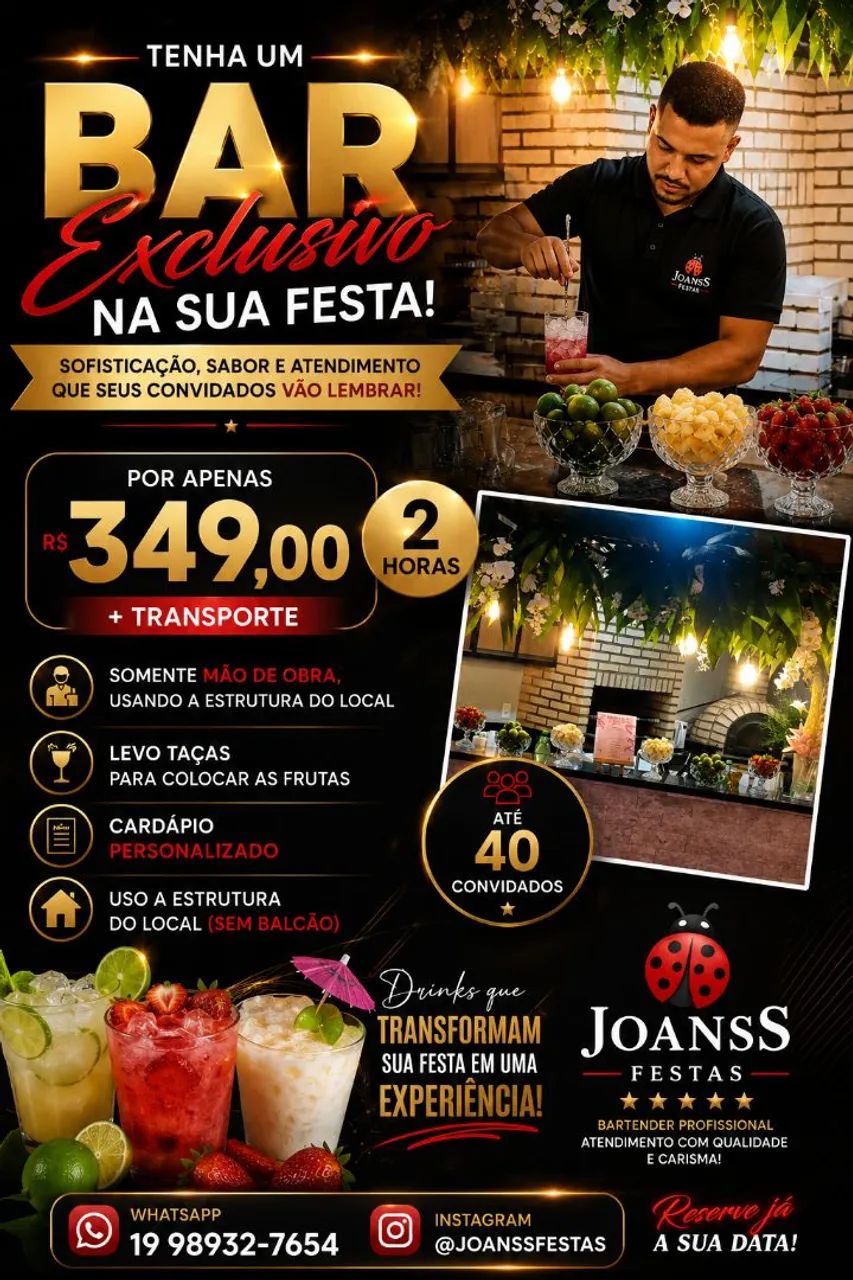 PROMOÇÃO BARTENDER 