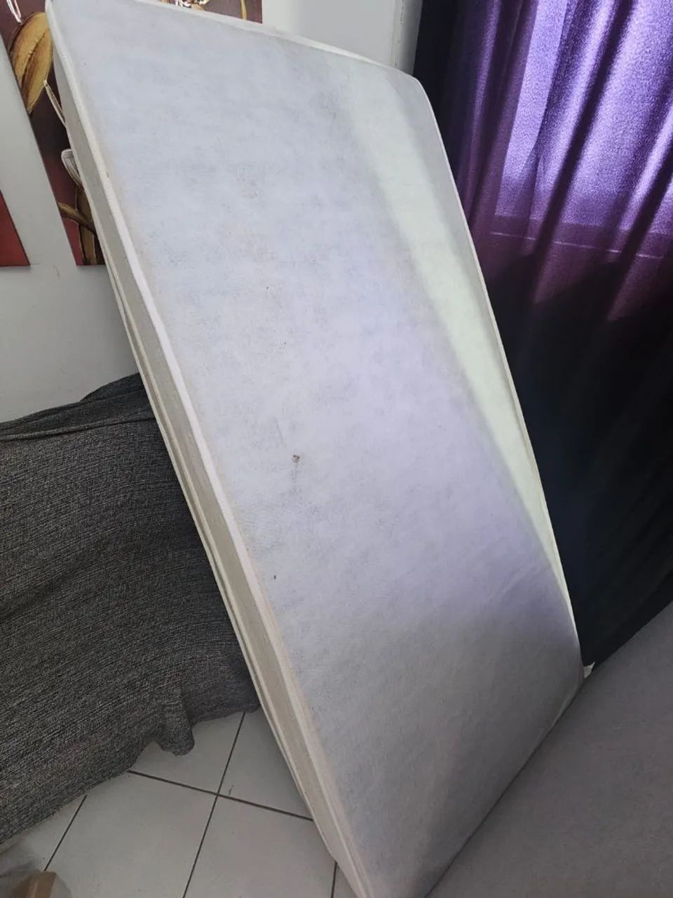 Cama solteiro usada com box - R$ 85 - Foto 5