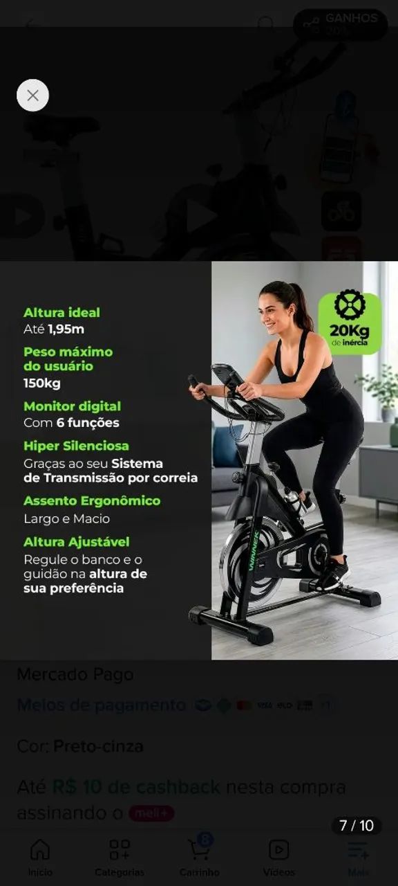 Bicicleta ergométrica winnick  - Foto 3