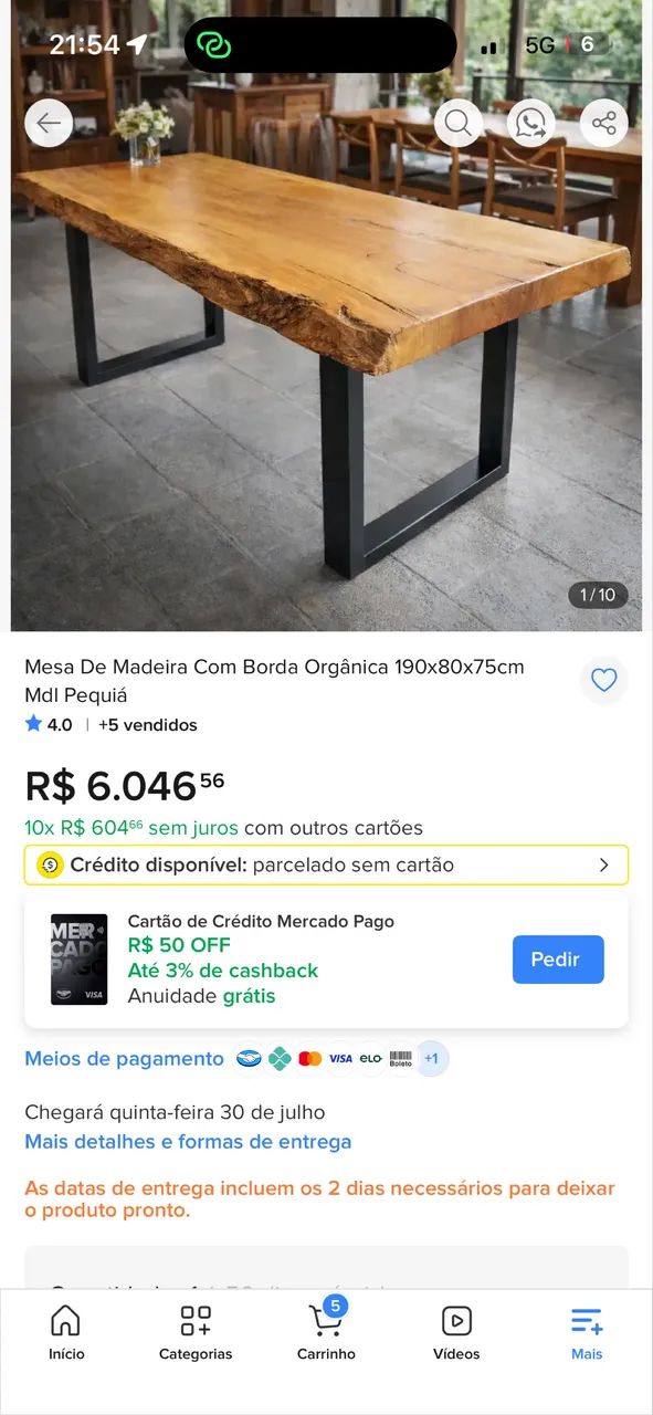 Mesa Madeira Demolição 