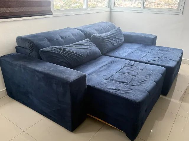 Sofá retrátil e reclinável 2,45m - Foto 3