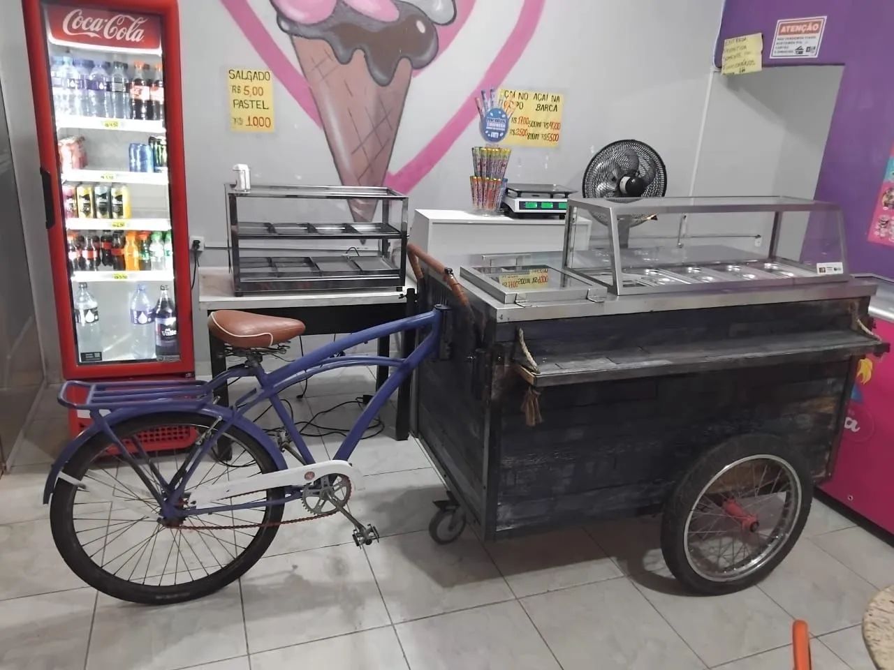 Carrinho rústico para Açaí e Sorvete - Foto 4