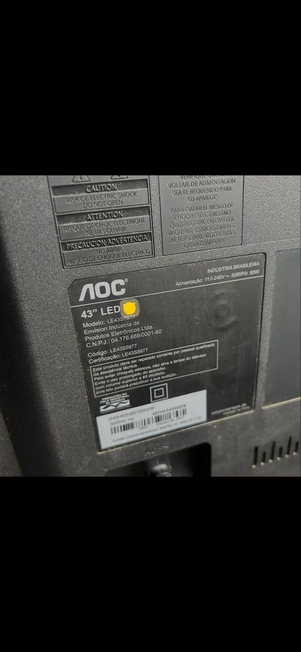 Tv aoc 43 quebrada - Foto 2