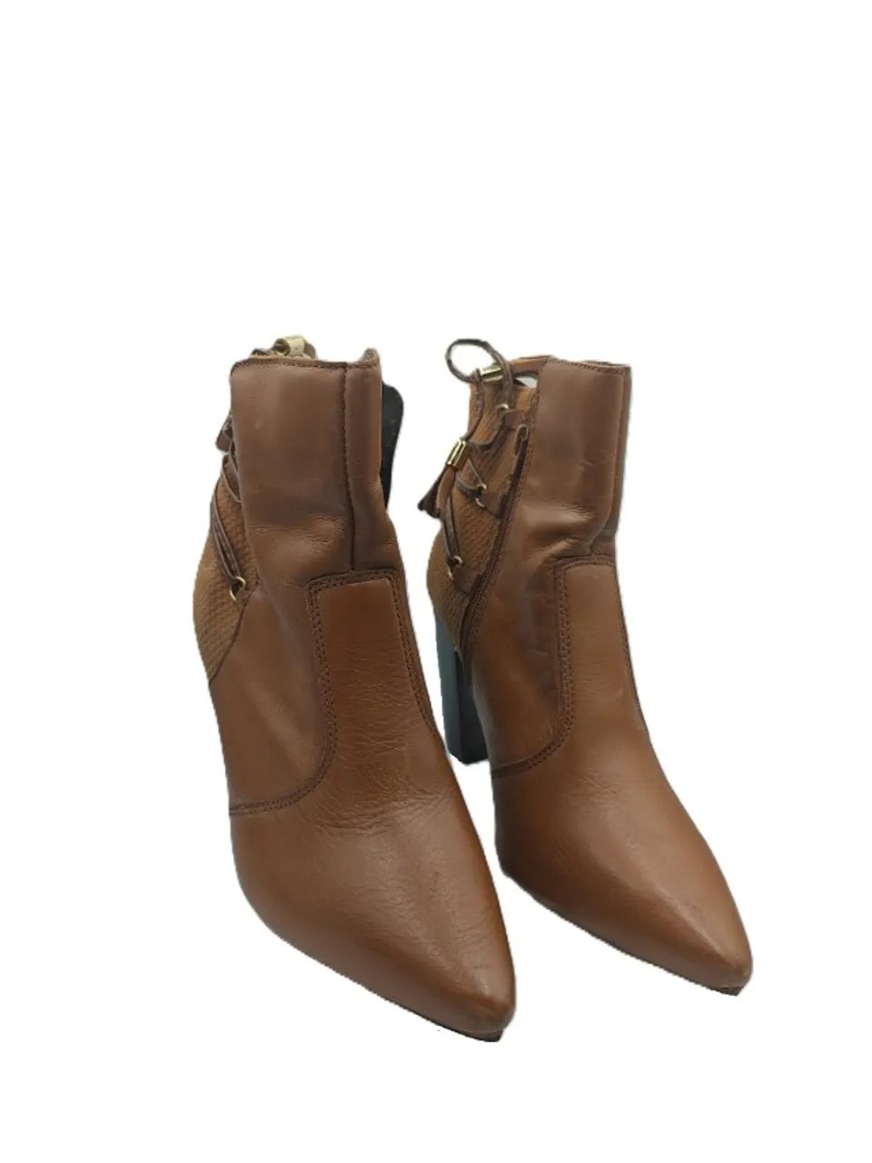 Botas De Couro Marrom - Foto 3