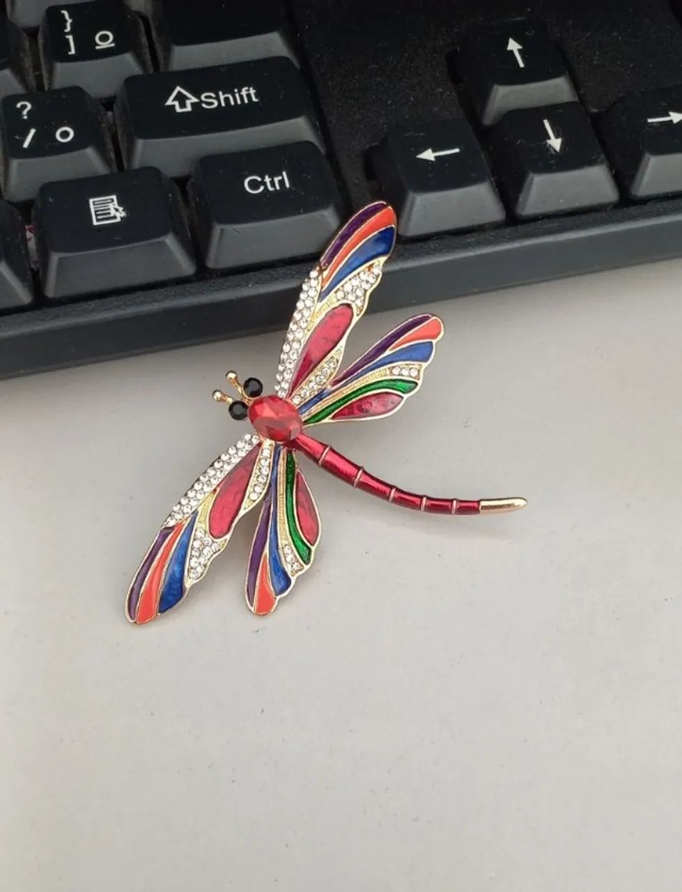 Broche de Libélula Vermelha Vibrante (novo) - Foto 4