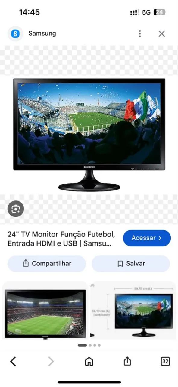 Monitor/TV Samsung 24' - Foto 2