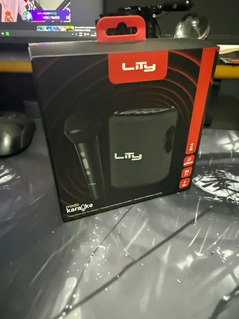 Caixa de Som Lity B14 Karaokê Bluetooth com Microfone