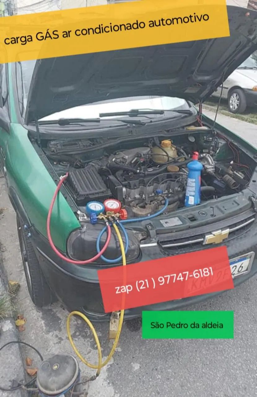 Gás ar condicionado automotivo  ///  carga 