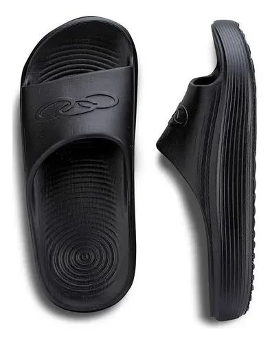 Chinelo Olympikus - Sereno - Preto - Estilo slide, em EVA