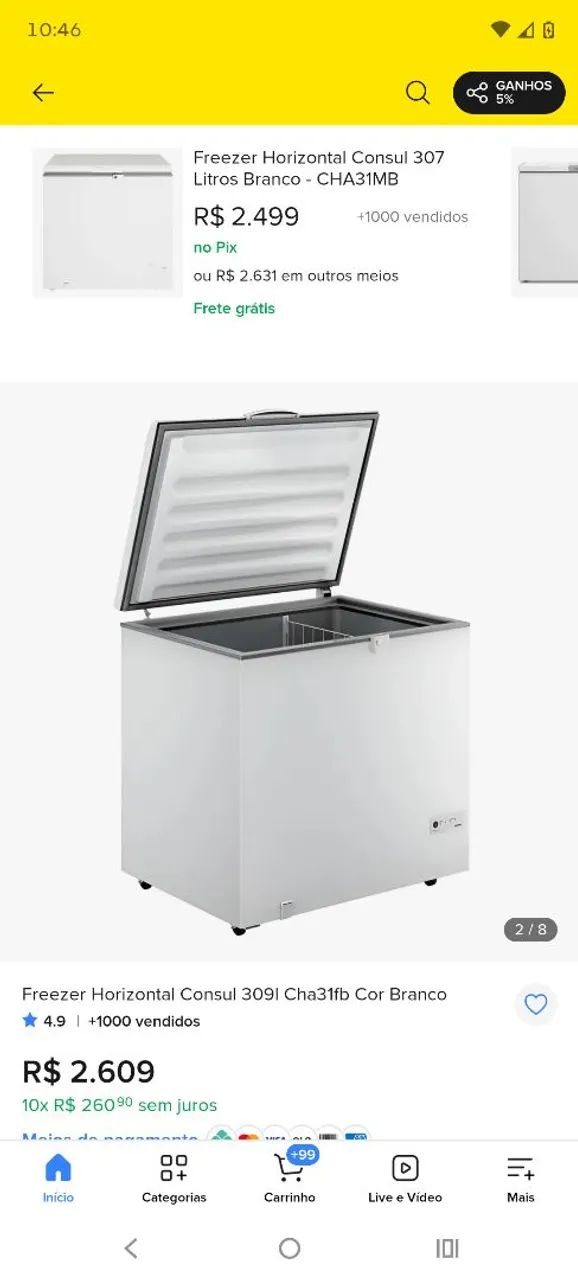 Vendo freezer horizontal 