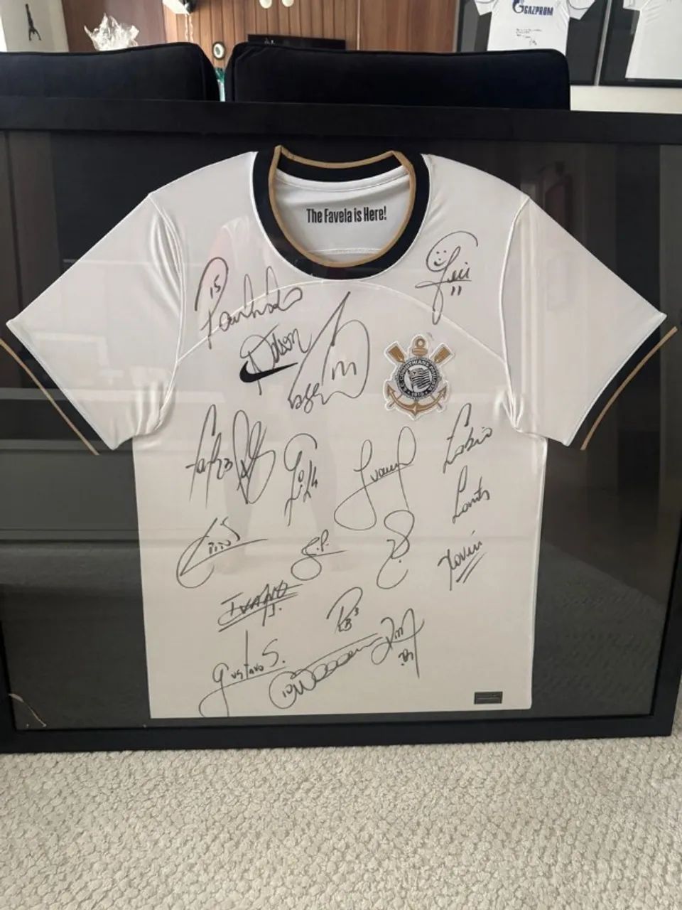 camisa corinthians autografada