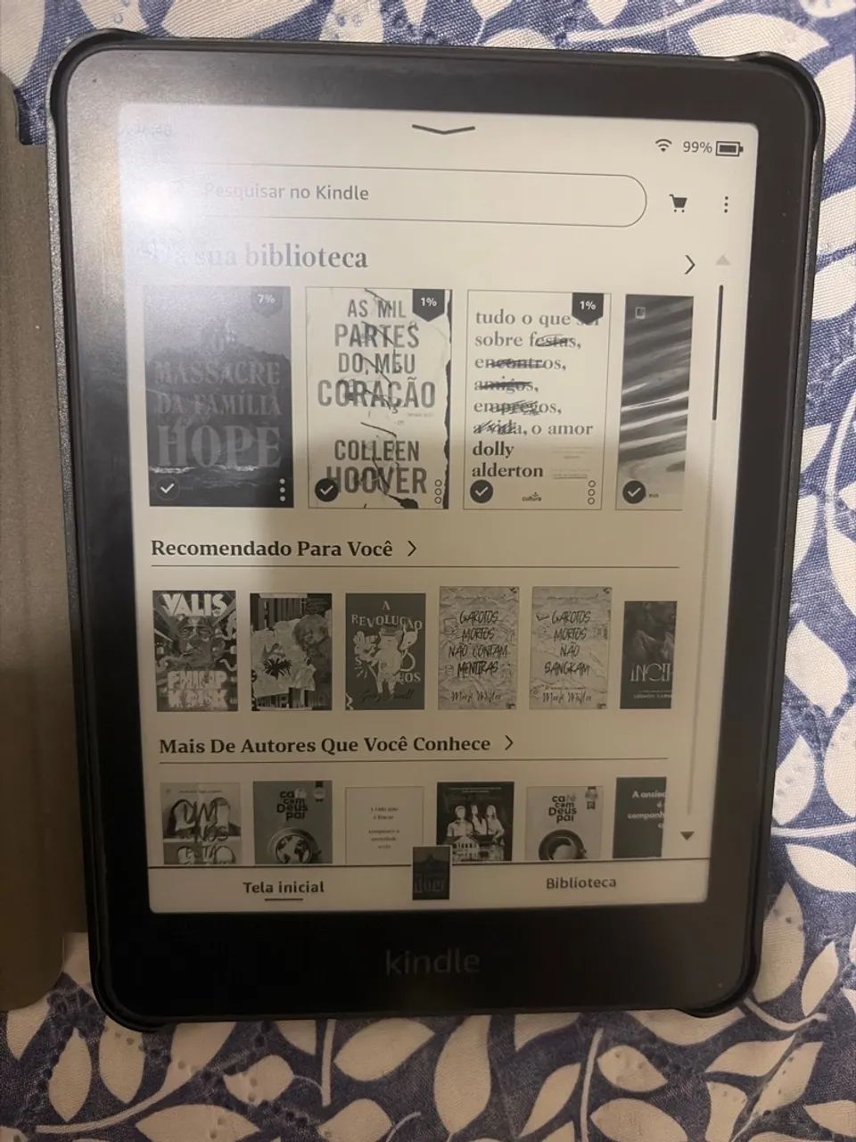 Kindle paperwhite 12 geração com capinha nova