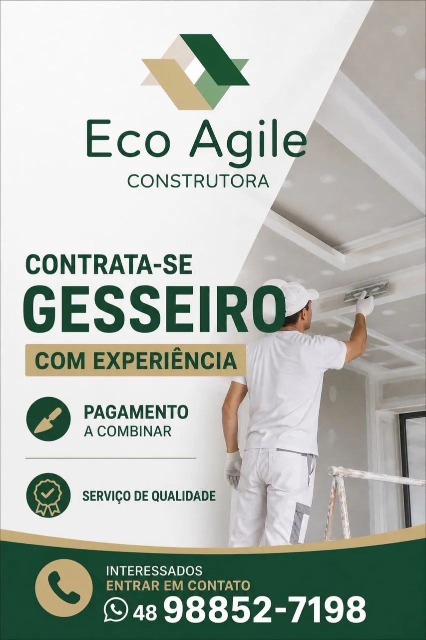 Contrata-se Gesseiro 