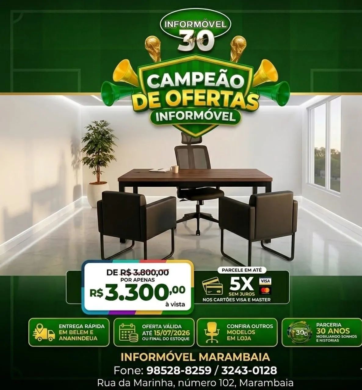 Mesa+ cadeira + poltrona