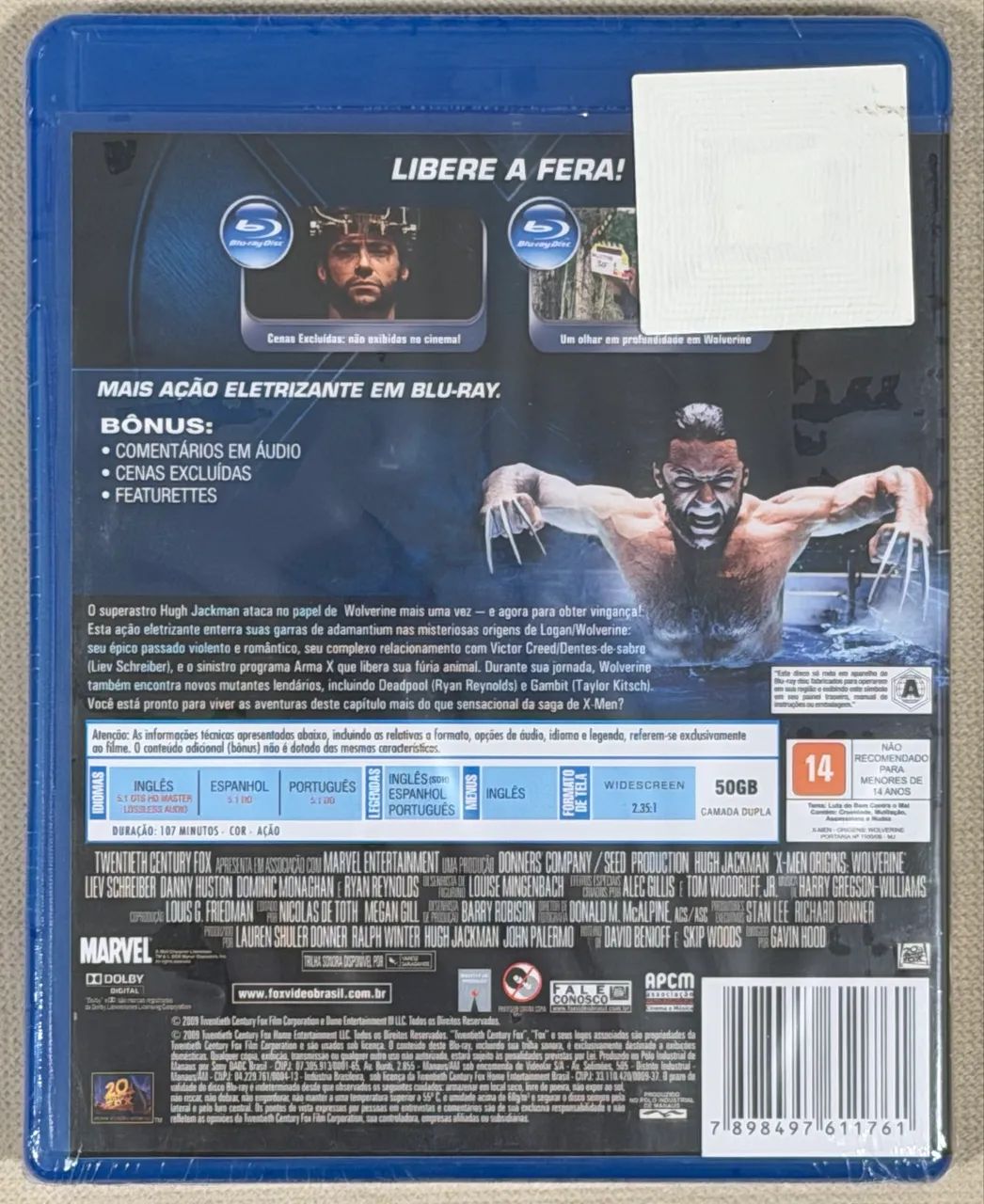 Blu-Ray X-Men Origens: Wolverine (original e lacrado) - Foto 2