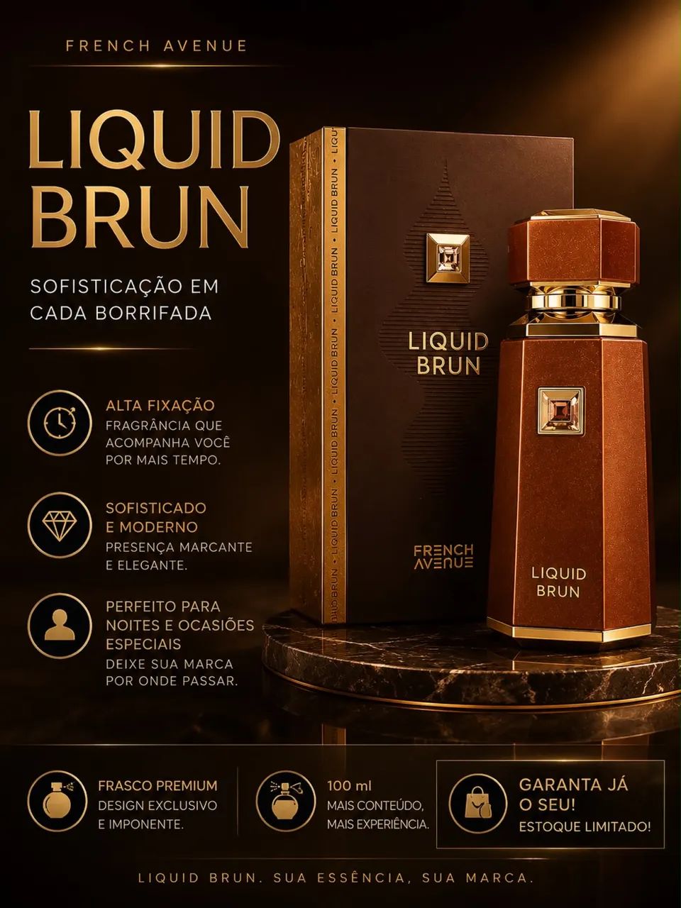 PERFUME ÁRABE LIQUID BRUN - FRENCH AVENUE
