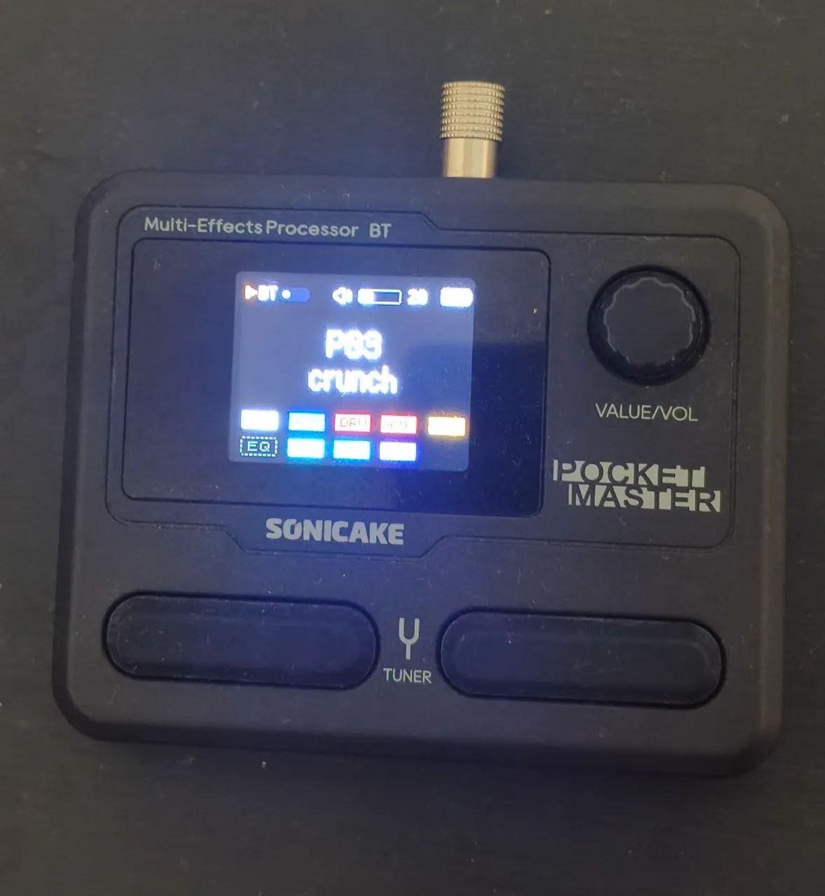 Pedaleira Pocket Master + chocolate e adaptador Midi mvave
