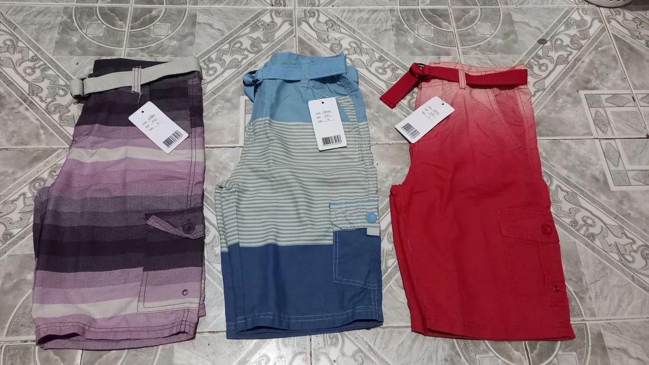 Lote 3 Bermudas masculina tam14