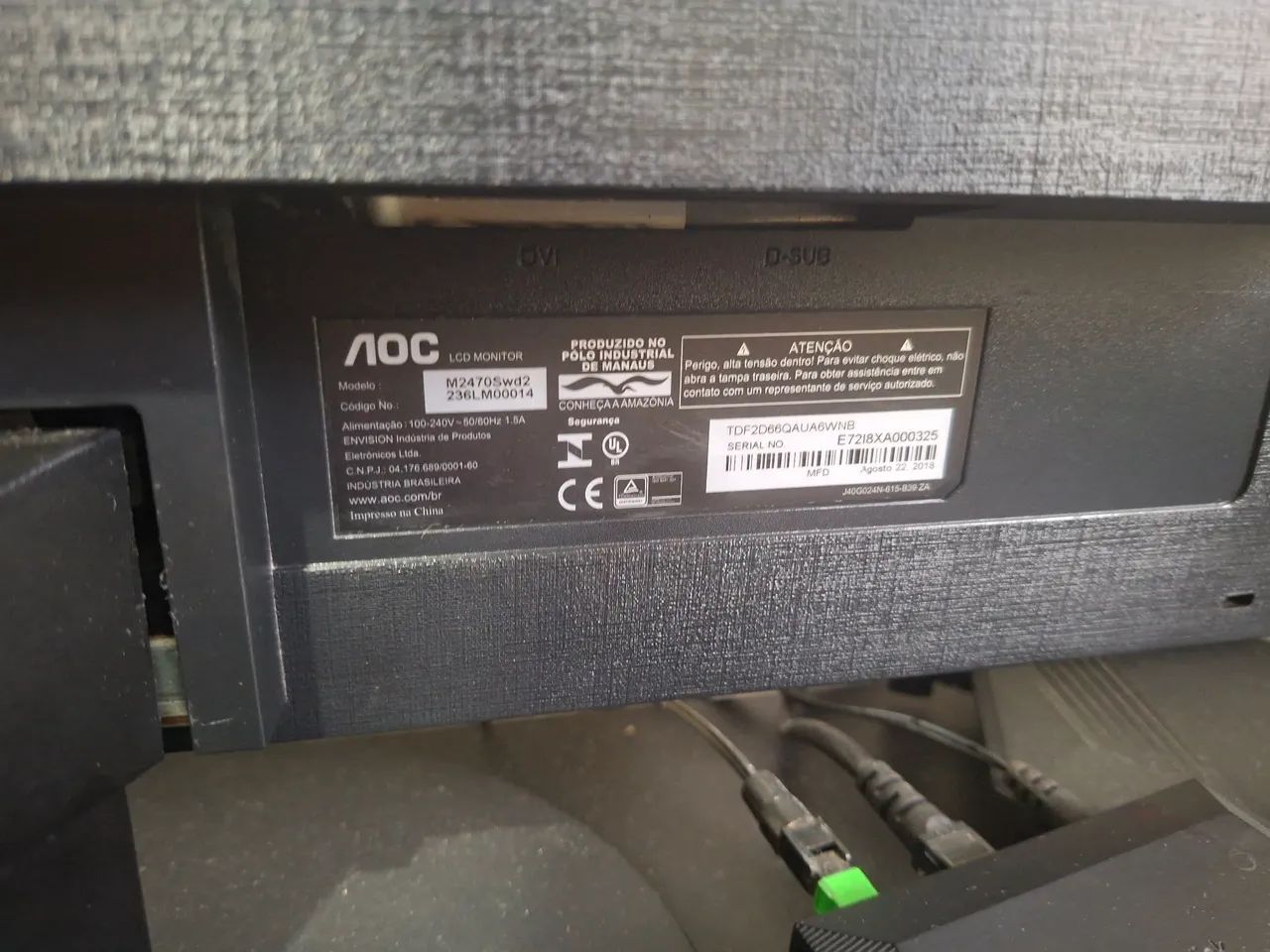 Monitor Aoc 24 polegadas 60hz - Foto 5