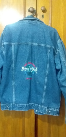 jaqueta jeans da hard rock cafe