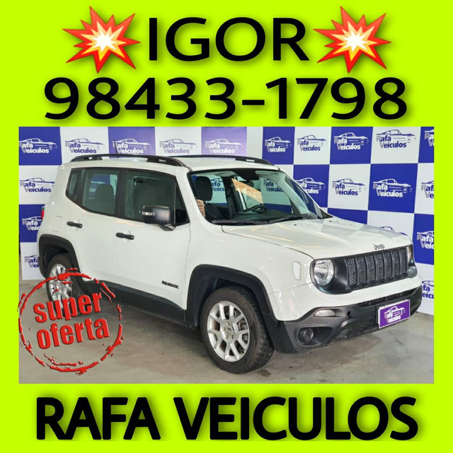 RENEGADE SPORT 1.8 FLEX 2019 MIL DE ENTRADA NA RAFA VEICULOS UUH