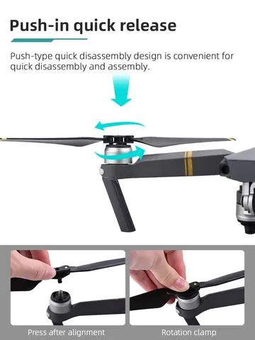 Kit Jogo 4 Hélices Drone DJI Mavic Pro/ Platinum - Foto 3