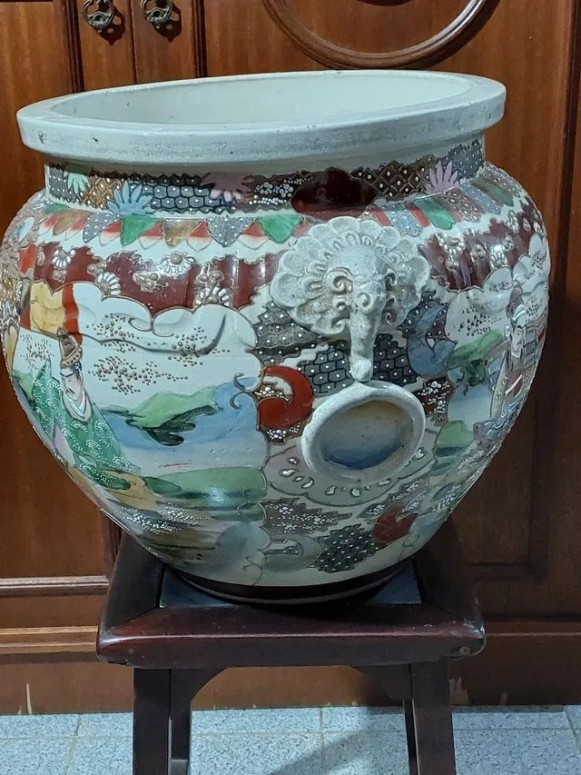 CACHEPOT VASO ANTIGO CHINÊS ESPETACULAR  - Foto 4