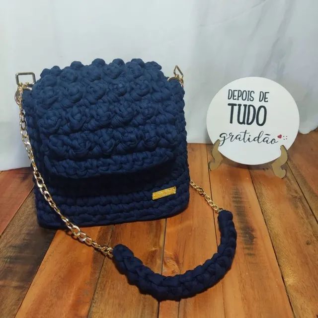 Bolsas em crochê 50,00 ateliê kairos  - Foto 4