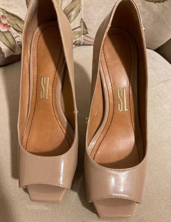 Peep Toe Santa Lolla Meia Pata Salto Alto