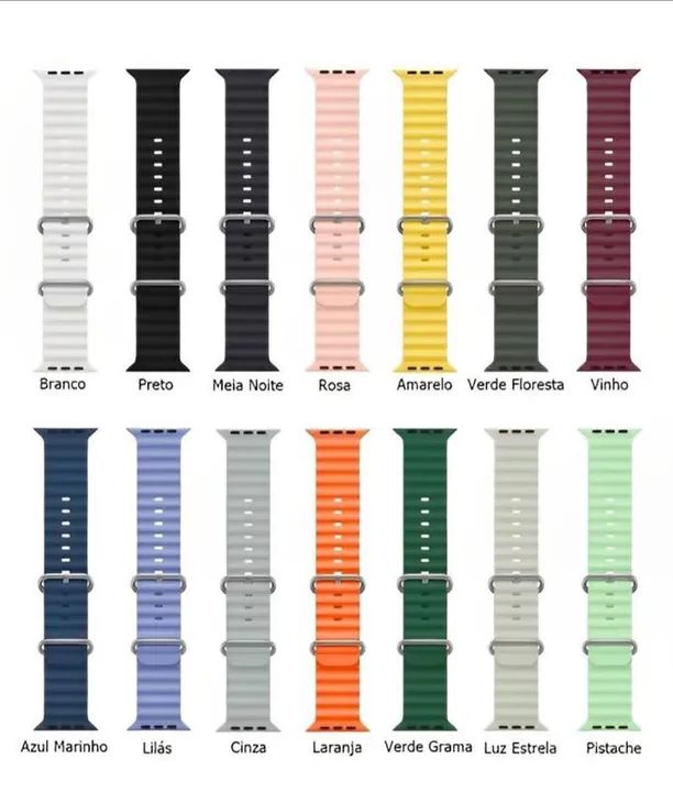 Pulseira Oceano para relógios smartwatch de 42 a 49 mm