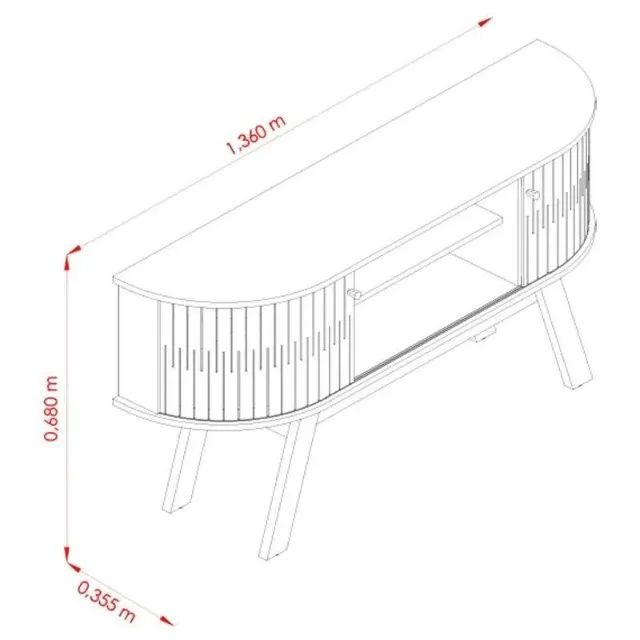 Oferta rack atlanta para tv até 55 polegadas imperial sepia