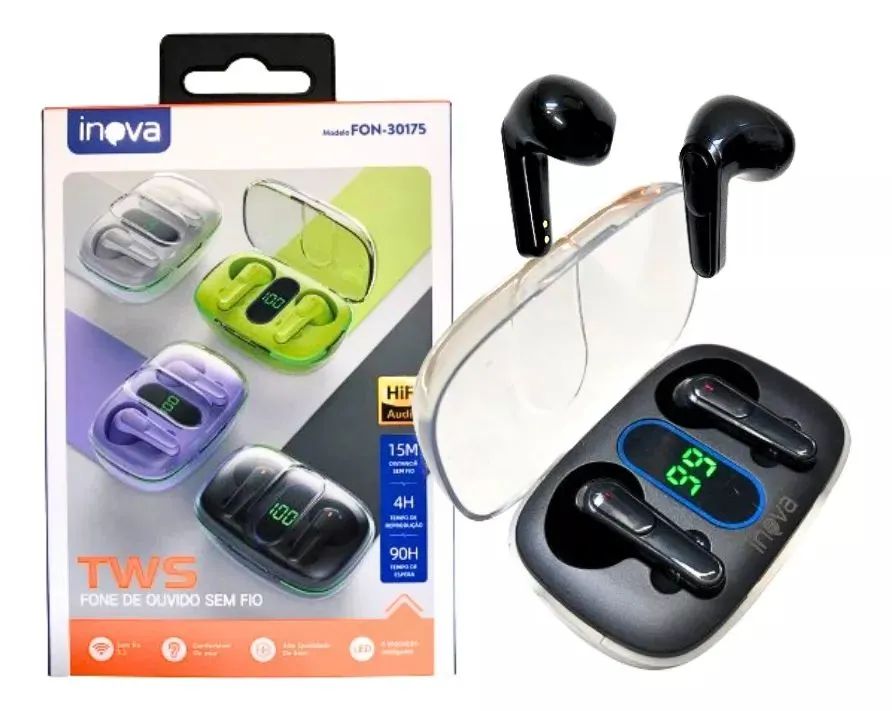 Fone de Ouvido Sem Fio TWS FON-30175 Inova