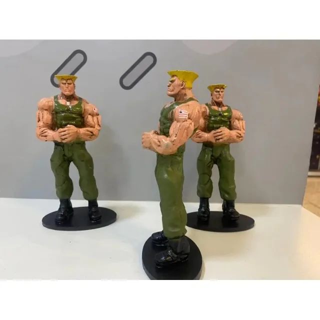 Boneco Guile Street Fighter Action Figure Miniatura em Resina - Foto 3