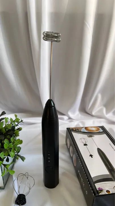 Batedor Misturador Mixer Elétrico para Bebidas Leite Café Clara de Ovos 2 EM 1 - Foto 3