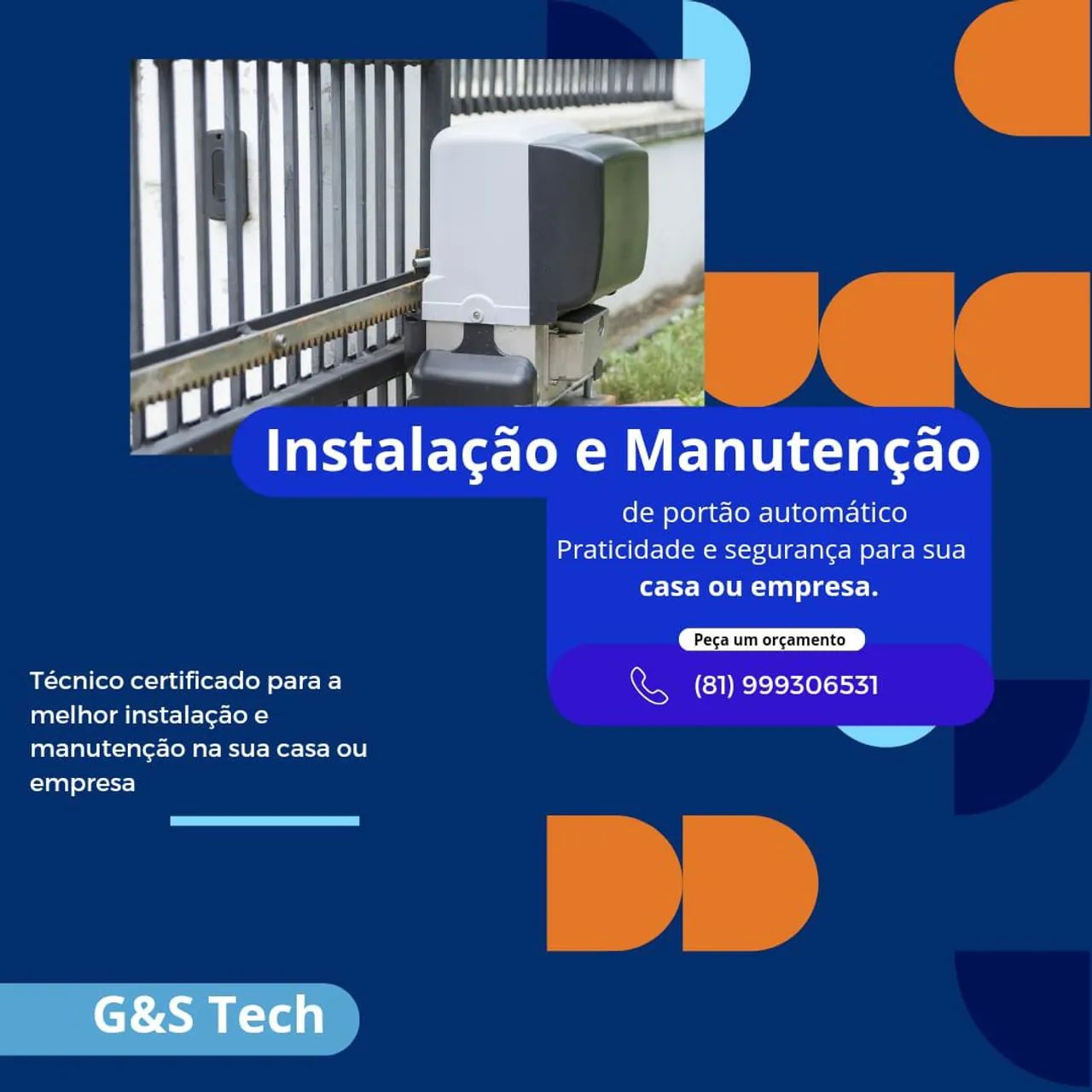 Serviço especializado de instalação de portão automático
