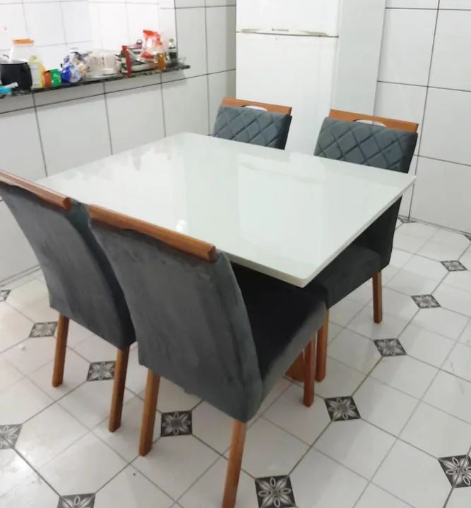 Conjunto Mesa Retangular 120cm (Nova Direto da fábrica) - Foto 3