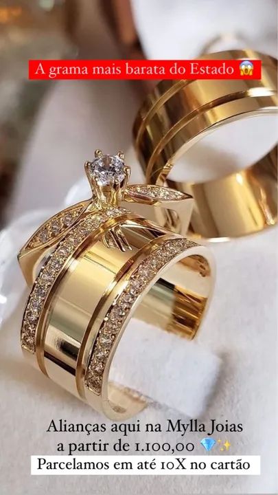 Alianças em ouro 18K