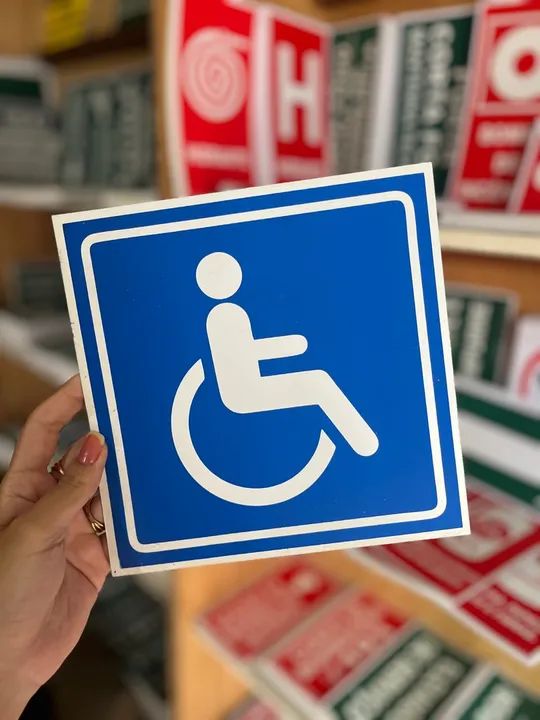 Placa de Sinalização Fotoluminescentes - Placa de Acessibilidade