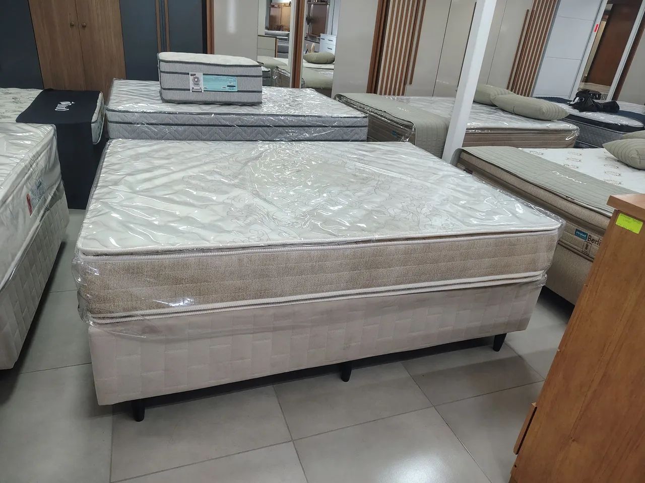 Cama box espuma D 33 selado  completa - Foto 3
