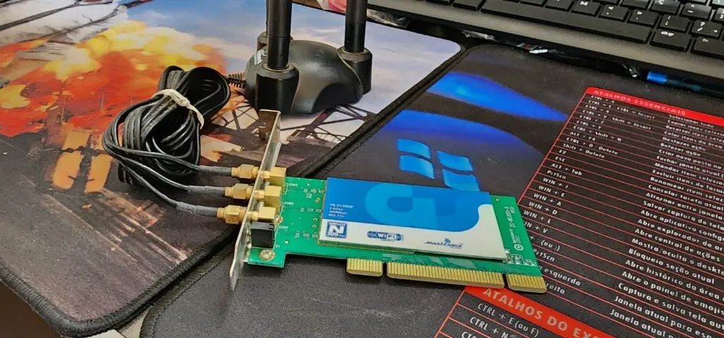 Placa Wireless 300Mb Pci + Antena Imantada  - Foto 3
