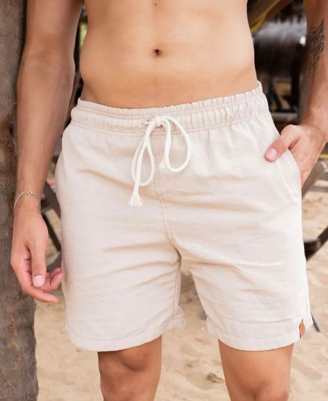 Bermuda / Short Linho masculino - Foto 4